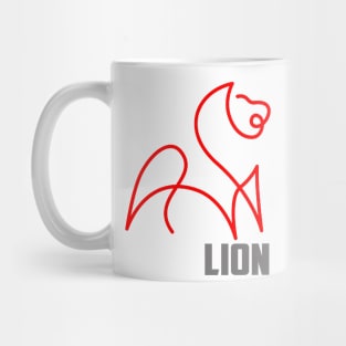 RED LINE LION Mug